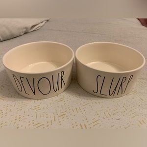 Rae Dunn “Devour” and “Slurp” Food Bowls